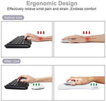 Mouse Pad with Wrist Support and Keyboard Wrist Rest Pad Set,Ergonomic Mouse Pads for Computers Laptop,Non-Slip Comfortable Mousepad w/Raised Memory Foam for Easy Typing Pain Relief (Eiffel Tower)