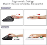 Mouse Pad with Wrist Support and Keyboard Wrist Rest Pad Set,Ergonomic Mouse Pads for Computers Laptop,Non-Slip Comfortable Mousepad w/Raised Memory Foam for Easy Typing Pain Relief (Eiffel Tower)