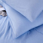 100% Washed Cotton Duvet Cover 3 Piece, Comforter Cover California King Size, Ultra Soft with Zipper Closure, Corner Ties, Simple Bedding Style, Gray White Plaid by SORMAG