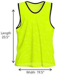 Unlimited Potential Nylon Mesh Scrimmage Team Practice Vests Pinnies Jerseys Bibs for Children Youth Sports Basketball, Soccer, Football, Volleyball (Pack of 12)