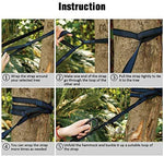 Kootek Camping Hammock Double & Single Portable Hammocks with 2 Tree Straps, Lightweight Nylon Parachute Hammocks for Backpacking, Travel, Beach, Backyard, Patio, Hiking