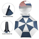 Prospo Golf Umbrella 62/68 inch Large Heavy Duty Automatic Open Windproof Double Canopy Oversized Stick Vented Umbrellas