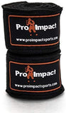 Pro Impact Mexican Style Boxing Handwraps 180" with Closure – Elastic Hand & Wrist Support for Muay Thai Kickboxing Training Gym Workout or MMA for Men & Women - 1 Pair