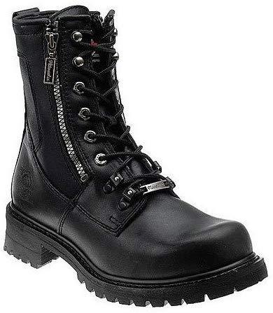 Milwaukee Motorcycle Clothing Company Trooper Leather Men's Motorcycle Boots (Black, Size 10D)