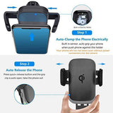 Wireless Car Charger Mount, Cshidworld Auto Clamping 10W/7.5W Qi Fast Charging Car Mount, Windshield Dashboard Air Vent Phone Holder Compatible with iPhone 11 Xs Max XR 8 Plus, Samsung S10 S9 S8