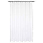 Barossa Design Waterproof Fabric Shower Curtain or Liner Hotel Quality, Machine Washable, White Shower Curtain Liner for Bath Tub, 72x72 Inches