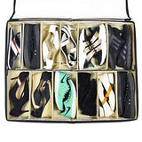 storageLAB Under Bed Shoe Storage Organizer, Adjustable Dividers - Set of 2, Fits 24 Pairs Total - Underbed Storage Solution