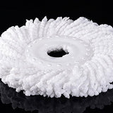 3 Replacement Mop Micro Head Refill Hurricane for 360° Spin Magic Mop-Microfiber Replacement Mop Head-Round Shape Standard Size (White-3 Pack) by FAMEBIRD