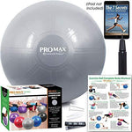 PRO MAX Exercise Ball by SmarterLife - Professional Grade Yoga Ball for Balance, Stability, Fitness, Pilates, Birthing, Therapy, Office Ball Chair, Classroom Flexible Seating