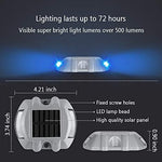 LEDMO Solar LED Deck Lights - Die Casting Aluminum Solar Dock Lights Wireless Outdoor Weatherproof Security Warning Step Light Solar Driveway Lights for Stairway Path Step Pool Patio Garden