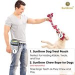 Dog Treat Pouch - Pet Snacks, Toys Training Tools Carrier Built-in Poop Bag Dispenser - Stylish, Multi-wear, Multipurpose - Weather-Resistant Nylon Fabric Material