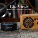Bongo Bamboo Bluetooth Speaker - Portable & Wireless Retro Wood Design - Vintage Black & White