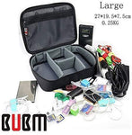 BUBM Electronic Organizer, Hard Shell Travel Gadget Case with Handle for Cables, USB Drives, Power Bank and More, Fit for iPad Mini