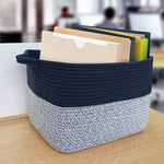 Goodpick Cube Storage Bins - Shelf Baskets for Storage Towel Book Cloth Storage Bins for Office Woven Basket for Shelves Baby Laundry Basket Toys Storage Basket Closet Storage Basket, 13''x9.8''x 9''