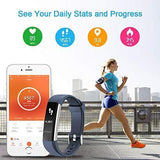 LETSCOM Fitness Tracker with Heart Rate Monitor, Slim Sports Activity Tracker Watch, Waterproof Pedometer Watch with Sleep Monitor, Step Tracker for Kids, Women, and Men