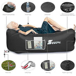 Inflatable Lounger Air Sofa Pouch Inflatable Couch Air Chair Hammock with Pillow Portable Waterproof Anti-Air Leaking for Outdoor Camping Hiking Travel Pool Beach Picnic Backyard Lakeside Christmas