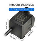 Simple Deluxe 400 GPH UL Listed Submersible Pump with 15' Cord, Water Pump for Fish Tank, Hydroponics, Aquaponics, Fountains, Ponds, Statuary, Aquariums & Inline