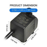Simple Deluxe 400 GPH UL Listed Submersible Pump with 15' Cord, Water Pump for Fish Tank, Hydroponics, Aquaponics, Fountains, Ponds, Statuary, Aquariums & Inline