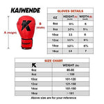 Boxing Gloves (6oz, 8oz, 10oz, 12oz, 14oz, 16oz) Punching Bag Mitts, Muay Thai,UFC MMA Kickboxing Fight Training Gloves by KAIWENDE-BX01