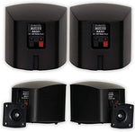 Acoustic Audio AA321B Mountable Indoor Speakers 400 Watts Black Bookshelf Pair