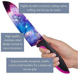 Cosmos Kitchen Knife Set in Gift Box - Unique Gifts For Men and For Women - 6-Piece Colorful Cooking Chef Knives Set