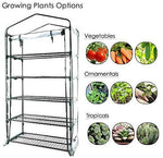 Worth 5 Tier Mini Greenhouse with Clear Polyethylene Cover, 27" Long x 19" Wide x 75" High Garden Green House