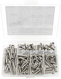 HVAZI #2-56 UNC Stainless Steel Phillips Flat Head Machine Screws Nuts Assortment Kit