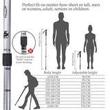 TheFitLife Nordic Walking Trekking Poles - 2 Pack with Antishock and Quick Lock System, Telescopic, Collapsible, Ultralight for Hiking, Camping, Mountaining, Backpacking, Walking, Trekking