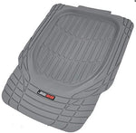 Motor Trend MT-923-GR Flextough Contour Liners - Deep Dish Heavy Duty Rubber Floor Mats for Car Suv Truck and Van - All Weather Protection, Gray