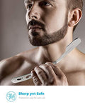 Equinox International Professional Steel Straight Edge Razor with 100 Single Edge Derby Premium Blades by Equinox International - Great for Barbers, Salons, and Hair Enthusiasts