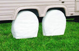 Classic Accessories RV & Trailer Wheel Covers 33"-36" Diameter, 9" Wide, White, Set of Two