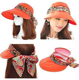 ICOLOR Sun Cap Sun Flap Hats Outdoor 360°Sun UPF 50+ Women Lady Wide Brim Cap Visor Hats UV Protection Summer Sun Hats