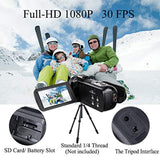 Video Camera Camcorder AiTechny HD 1080P 24.0MP Digital Camera 3.0 inch LCD 270 Degrees Rotatable Screen 16X Digital Zoom Camera Recorder 2 Batteries