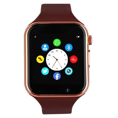 Bluetooth Smart Watch - Wzpiss Smartwatch Touch Screen Wrist Watch with Camera/SIM Card Slot Compatible with iOS iPhones Android Samsung for Kids Women and Men (Black)