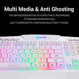 Redragon S101 PC Gaming Keyboard and Mouse Combo Wired LED RGB Backlit with Multimedia Keys Wrist Rest Mouse with 3200 DPI for Windows Computer Gamers (Gaming Mouse and Keyboard Set)