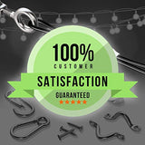 String Light Hanging Kit with Zip Ties For Easy Professional DIY Installation of Indoor and Outdoor Globe Lights | 164 feet Stainless Steel Vinyl-Coated Wire Cable With Heavy-Duty Mounting Hardware