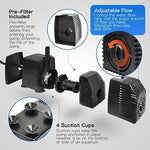 Simple Deluxe 400 GPH UL Listed Submersible Pump with 15' Cord, Water Pump for Fish Tank, Hydroponics, Aquaponics, Fountains, Ponds, Statuary, Aquariums & Inline