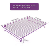 2-Tier Stackable Cooling Rack 17x11" Cross Grid Heavy Duty Stainless Steel Wire Rack for Cookies Cake Bread Oven Safe for Cooking Roasting Grilling Baking with 4 Stable Legs, Cookies Recipe Included