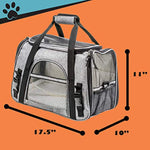 Pawfect Pets Airline Approved Pet Carrier Soft-Sided Cat Carrier and Dog Carrier for Small Dogs and Cats, Fits Underneath Airplane Seat. Comes with Two Fleece Pet Mats.