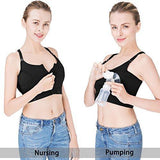 Hands Free Pumping Bra, Breastfeeding Bra, Wire-Free, with Or Without Strap of Breast Pumping Bra, Suitable for Breast Pumps by...