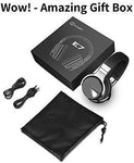 COWIN E7 Active Noise Cancelling Headphones Bluetooth Headphones with Microphone Deep Bass Wireless Headphones Over Ear, Comfortable Protein Earpads, 30 Hours Playtime for Travel/Work, Black