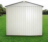 CrownLand outdoor storage shed 4x7 FT tool house garden backyard with roof green white