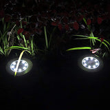 Maggift Solar Ground Lights, 8 LED Garden Pathway Outdoor In-Ground Lights, 4 Pack (White)