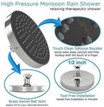 SparkPod Shower Head - High Pressure Rain - Luxury Modern Chrome Look - Easy Tool Free Installation - The Perfect Adjustable Replacement For Your Bathroom Shower Heads