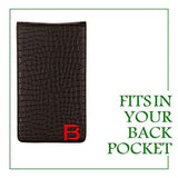 Fuzzy Bunkers Quality Leather Golf Scorecard Holder - Yardage Book Cover Plus Free Golf Pencil and Downloadable PDF Stat Tracker Sheet