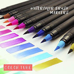 24+2pcs Pastel Markers/Drawing Pens for Artists - Brush Lettering Pens with Blending Markers/Watercolor Brush Markers for Color Painting - Brush Tip, Art Pens and Markers/Pastel Art Supplies