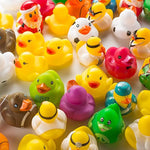 Fun Central AY771 50ct 2 Inch Rubber Ducks Toy Bulk, Miniature Rubber Ducks, Rubber Ducky, Rubber Duck Baby Shower, Rubber Duck Pool, Rubber Duck Party Supplies and Favors