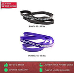 Pull Up Assist Bands Set by Functional Fitness. Heavy Duty Resistance and Assistance Training Band