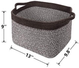 Goodpick Cube Storage Bins - Shelf Baskets for Storage Towel Book Cloth Storage Bins for Office Woven Basket for Shelves Baby Laundry Basket Toys Storage Basket Closet Storage Basket, 13''x9.8''x 9''
