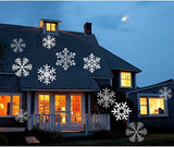 Christmas Lights, PRODELI Snowflake Projector Waterproof LED Xmas Lights White Moving Snowflake Spotlights Wall lighting for Indoor Outdoor Landscape Garden Holiday Party Decorations with U.S. Plug